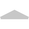 Ekena Millwork Peaked Cap Smooth Architectural PVC Combination Pediment, 74"W x 25-3/8"H x 2-3/4"P (Pitch 6/12) PEDPC074X255PKC00 - alternate 3